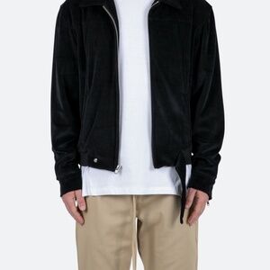 mnml Velour Pilot Jacket - Black Size LBlack / L